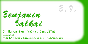 benjamin valkai business card